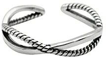 BCughia Ring 925 Silber, Ring Verstellbar Silber Punk Ringe Ineinander Verschlungene Wellen Weben Engagement Größe Einstellbar