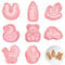 8 Stück Babyparty-Ausstechformen, Jagowa Kunststoff-Keksform, 3D-Keksstempel, Backwerkzeuge für DIY-Fondant, Gebäck, Kuchendekoration (Stil A)
