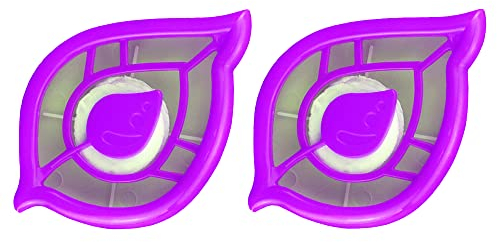 Twin Pack Kitchen Bin Fresheners, Self-Adhesive Pedal Bin Lid Sticker Air Freshener Fragrance, Leaf Shape Lavender Dust Bin Scent