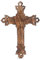 Ajuny Dekoratives Handgefertigtes Braunes Wandkreuz aus Holz für Die Kirche Christliche Wandmontage Holz Katholisch für Zuhause Büro Kirchendekor Religiöse Geschenke 11.8 Zoll