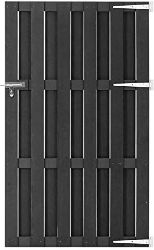 Festnight Lamellenzaun WPC 100x180 cm Grau Garten Sichtschutz Zaun Sichtschutzzaun Gartenzaun Windschutz Windschutzzaun Gartensichtschutz Gartentor Zauntor Zaunelement