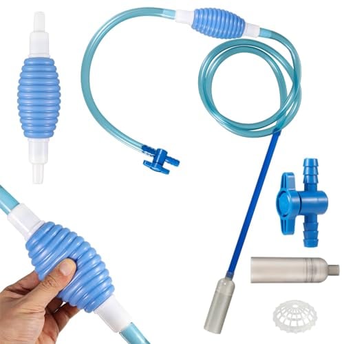 Radsocken 1 Pcs Aquarium Gravel Cleaner Water Changer, Hand Fish Tank Gravel Cleaner Fish Tank Vacuum Syphon Pump Siphon Pump Cleaning Kit for Fish Tank Daily Water Changing Filter Sand Clean,73 Inch