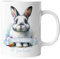 Tasse mit Namen | Personalisierte Ostertasse mit Wunschnamen Osterhase Keramik Tasse Frohe Ostern Hase Geschenk für Kinder | mug-o-1