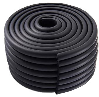 JUNART Tischkantenschutz, 4cm×400cm, Weicher Antikollisionsstreifen, Kanteneckenschutz, Geeignet für Möbel, Kindersicherheit, Wandecke, Fenster(Schwarz)