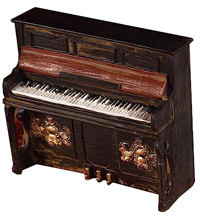 Kleiner Klavier Schreibtischornament aus Kunstharz für Wohnzimmmerdeko