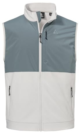 Schöffel Herren Fleece Vt Style Ash MEN, Weste aus schnell trocknendem Micro Fleece, Outdoor Weste mit mehreren Taschen