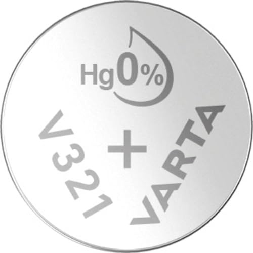Varta 0321101111 Silber-Oxid Uhrenzelle, V321 (SR65), 1,55 Volt, 13 mAh