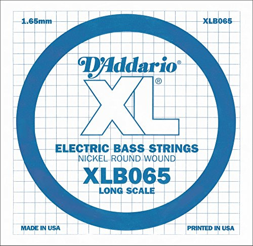 D'Addario XLB065 .065 Long Scale Nickel Wound Single String for Bass Guitar