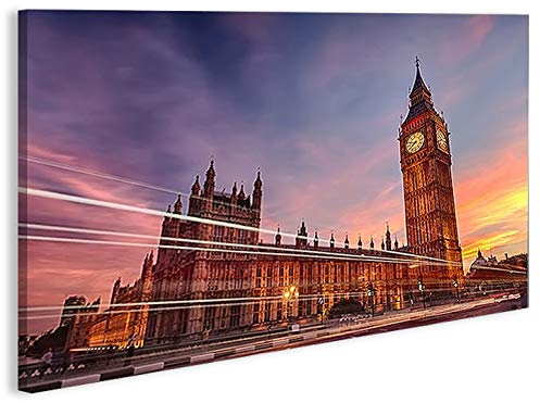 islandburner Bild Bilder auf Leinwand Big Ben London 1p XXL Poster Leinwandbild Wandbild Dekoartikel Wohnzimmer Marke