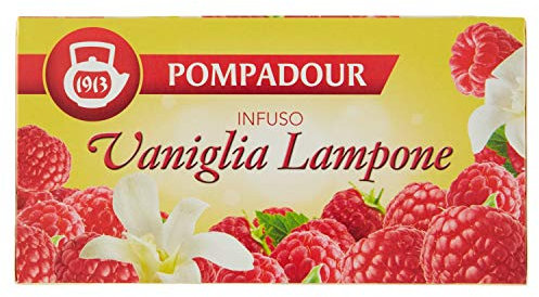 Pompadour - Mix Vaniglia E Lampone Per Infuso, 20 Bustine da 3 gr [60 gr]