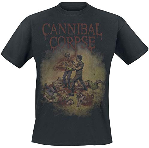 (SMALL, BLACK) – Cannibal Corpse Chainsaw T-Shirt Black