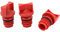 sourcing map Tapones de aceite del compresor de aire con carcasa de plástico de 18mm de diámetro de rosca macho rojo 3pcs