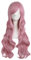 MapofBeauty 28/70cm Modische charmante lange lockiges Haar Urlaub Perücke (Rouge Rosa)