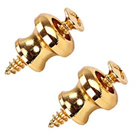 SUPVOX Gitarrengurt Schlösser Gurtsicherungen Riemen Schlösser Befestigungsschrauben 2 Stück (Golden)