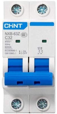 HaiMa Chnt Nxb - 63 Disjoncteur miniature 2P 230V 50Hz - Blanc 63A