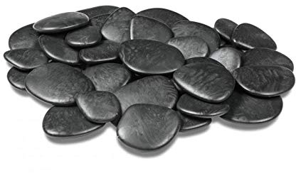 Teraplast Galets décoratifs en Plastique recyclé - Noir Large (5 à 8 cm)