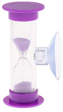 Deshunchang 3min Sanduhr Zähneputzen Timer mit Saugnapf Hauptdekoration Zahnbürste Timer für DIDS, Lila