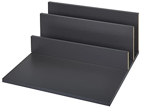 Spanplattenset Boden und Rückwand anthrazit passgenau für Schubladensystem JUNKER-SLIM mit einer Tiefe von 500 mm und Korpus-Außenbreite 450 mm (bei 16 mm Korpus-Seitenstärke)