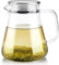 Teabloom One-Touch Teebereiter, 2-in-1 Teekanne und Wasserkocher mit Edelstahl-Filterdeckel für losen Tee - Fleckenfreie Teekanne aus Borosilikatglas (765 ml) - Tee-Kenner Wahl