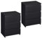 Yaheetech 2 PCS Bedside Table with 3 Drawers,Wooden Bedside Cabinet Set of 2, Morden Nidhtstand Side Table with Storage for Bedroom Living Room Office, 35 x 45 x 60.5cm Black