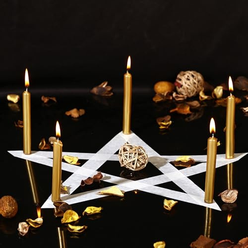 PROSPERRO LUMO by Parkash Candles Chime Candles Set of 20 | Ritual Spell Candle | Unparfümiert, Gold, Wachs