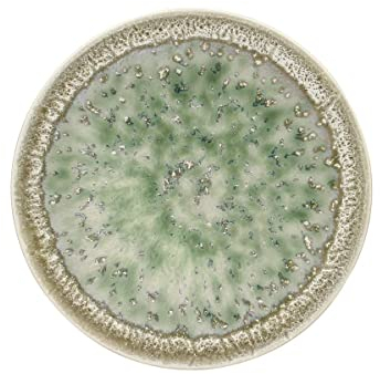 LOT 6 ASSIETTES DESSERTS JADE 20CM EN PORCELAINE VERT