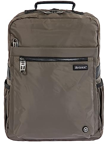 Avirex, Bomber-Kollektion, Rucksack aus Nylon mit verstellbaren Schultergurten und Laptop-Tasche 15 Zoll, Farbe Grün, grün