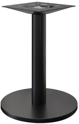 GGMMÖBEL Nizza | Tischgestell | Schwarz | Fuß: Ø 50 cm | Säule: 7,6 x 72 cm