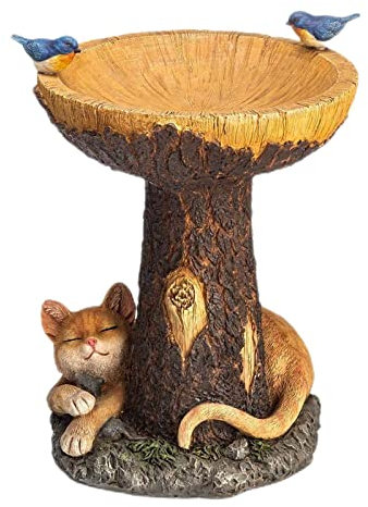 KAYBTNT Abreuvoir Oiseaux Exterieur, Bains pour Oiseaux Sauvages en Résine, Adorable Animal, Mangeoire à Oiseaux sur Pied, Baignoire Oiseaux pour Décoration de Jardin, Résistant aux Intempéries