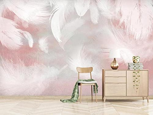 Rosa Federn einfach Tapeten Wohnkultur fototapete 3d effekt Wohnzimmer Schlafzimmer kinderzimmer-200cm×140cm