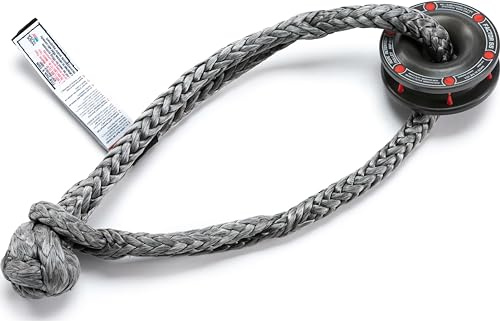 Factor 55 Seil-Riemenscheibe XTV (RRP XTV) und Standard Duty 25,4 cm weicher Schäkel-Kombination für die Verwendung mit synthetischem Seil, für UTV/ATV-Powersport-Fahrzeuge
