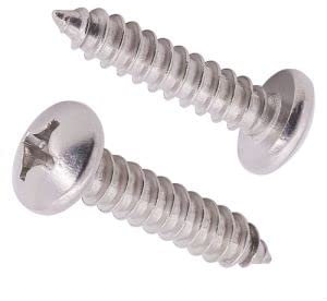 50 Stück 304 Edelstahl Selbstschneidende Schrauben mit Zylinderkopf Holzschrauben Rundkopf Holzschrauben Blechschrauben