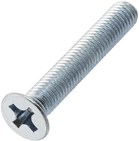 AERZETIX - C59713 - Satz von 10 Metallschrauben M8x50 mm mit senkkopf PH4 - DIN 965 - aus kohlenstoffstahl - härte 4.8 - verzinkt - zur befestigung von schraubendreherschrauben