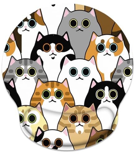 Ergonomisches Mauspad mit Handgelenkstütze, niedliches kleines braunes Monster, rutschfeste Gummiunterseite, für Zuhause, Büro, Gaming, Arbeiten, Laptop, einfaches Tippen und Schmerzlinderung