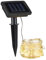 MARELIDA LED Solar Lichterkette Tautropfen - 200 warmweiße LED - silberner Draht - L: 20m - Dämmerungssensor