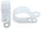 100 Pack of White Nylon P-Clips, Plastic Cable Clips, 28.5mm (1.1/8) Diameter