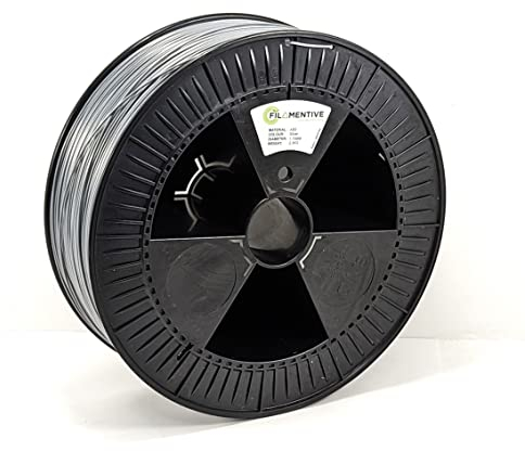 Filamentive ABS-3D-Drucker-Filament, 1,75 mm, 2,3 kg Spule, silberfarben