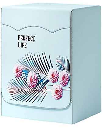 Odot Washer Dustproof Cover Front Load, Washing Machine Dryer Protector Waterproof Sunscreen Tumble Dryer Case Protective Cover for Most Front Loadi (S,flowers and leaves)