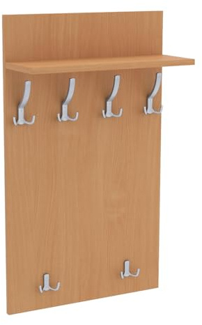 AKKE Garderobenpaneel, Wandgarderobe, PVC Maxi, Buche Bavaria, 100cm x 60 cm