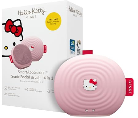 GESKE x Hello Kitty | SmartAppGuided™ Sonic Facial Brush | 4 in 1 | Spazzola elettrica per la pulizia del viso | spazzola per la pulizia | spazzola per il viso | pulizia della pelle | cura della pelle
