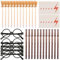 CEWROM 48 pièces Baguette Magique Collector Patronus, Lunettes de Magicien sans Lentilles, Tatouage Temporaires pour Halloween, Crayon de Sorcière, Cosplay Décoration de Fête, Récompenses Scolaire