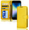 TECHGEAR iPhone SE 2022 5G / 2020, iPhone 8/7/6 Leather Wallet Case, Flip Case Cover, Card Holder, Stand, Wrist Strap, Yellow PU Leather, Magnetic Closure for iPhone SE 3 / SE 2 / iPhone 8 7 6 6s 4.7
