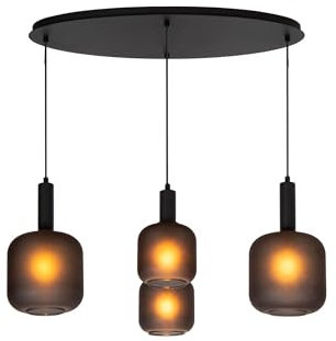 Lucide ELOISE - Pendelleuchten - 4xE27 - Schwarz