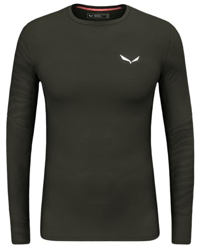 Salewa Herren Cristallo Warm Amr M L/S Tee. Longsleeve Tee, Dark Olive, M EU
