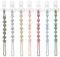PandaEar 7er-Pack Baby Schnullerkette Silikon - Durchgehendes Design Schnuller Kette Schnullerband für Jungen & Mädchen - Universelle Pacifier Holder Chain für Spielzeug