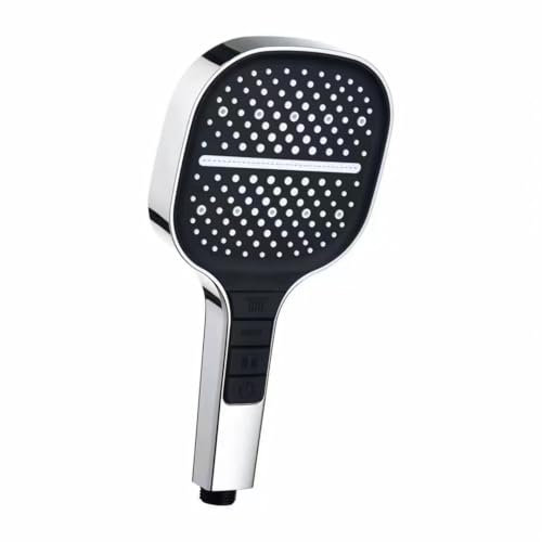 MILIWAN Soffione Doccia ad Alta Pressione Soffione Doccia Anticalcare Doccetta Grande 13cm Diametro Soffione Doccia Risparmio Idrico Universale Soffione per Doccia 7 Tipi di Getto (Cromo)
