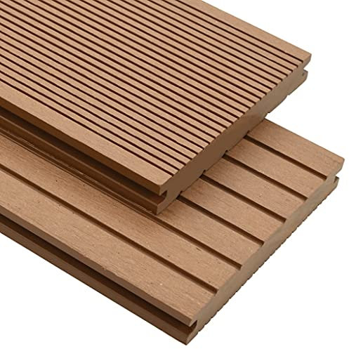 Kangmusi WPC 275680 Lames de terrasse massives avec accessoires 30 m² 2,2 m teck