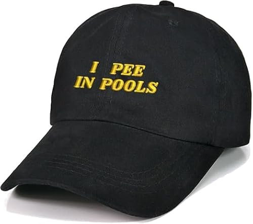MIMAYIN I Pee in Pools Baseball Cap Stickerei Basecap Baumwolle Verstellbare Reine Farbe Baseballmütze Sport Visier Hut für Herren Damen