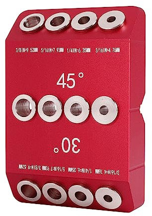 Giilayky 30/45/90° Angle Drill Hole Guide Jig for Right and Right Bent Hole, Cable Guardrail Decimal Screw Drilling Model, 1pcs