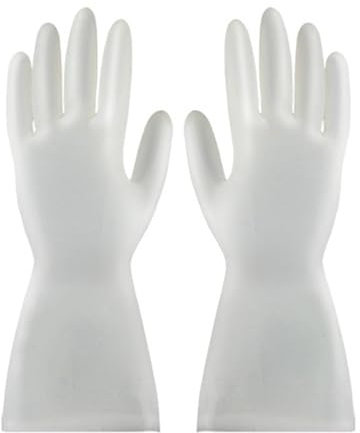 Glomora Gants de Nettoyage de Cuisine, Vaisselle de Cuisine en Caoutchouc, PVC imperméable, Doux et antidérapant, Gants de Cuisine réutilisables pour la Vaisselle et Les tâches de (L)